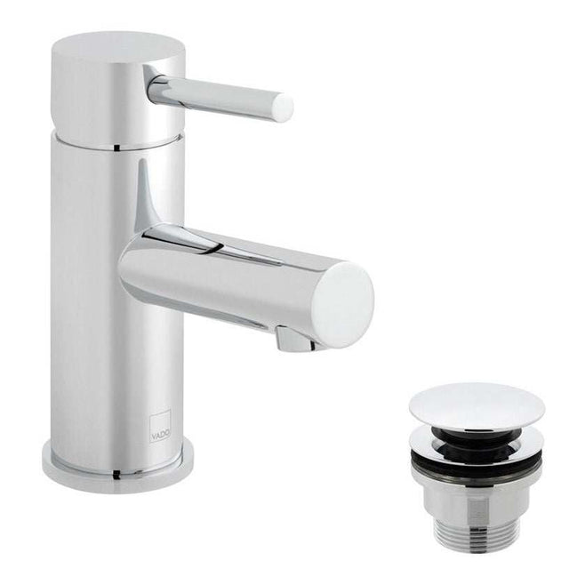 Vado Zoo Mono Basin Mixer chrome single lever deck mounted tap with universal waste and honeycomb flow regulator