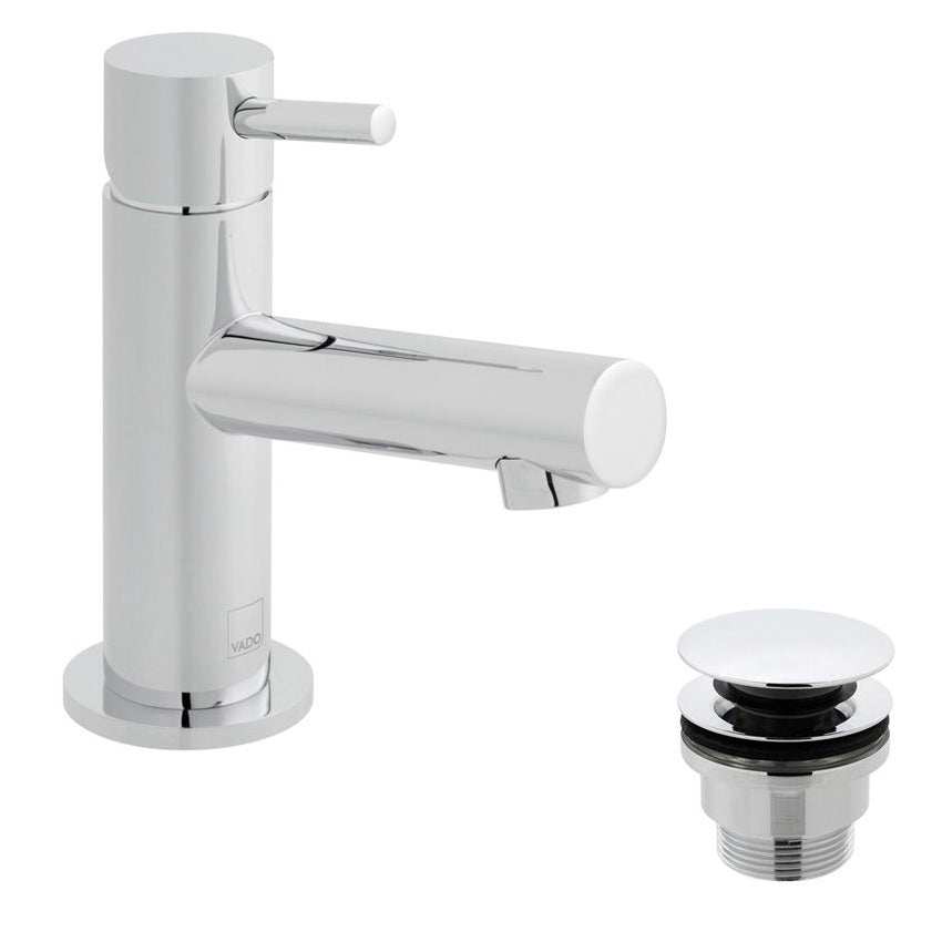 Vado Zoo Cloakroom Basin Mixer Tap in polished chrome with single lever and modern design
