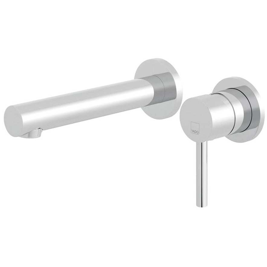 Vado Zoo 2 Hole Wall Mounted single lever basin mixer tap in polished chrome