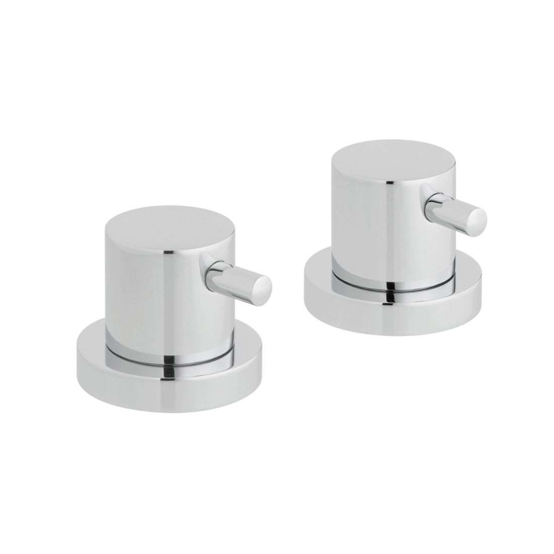 Vado Zoo Deck Mounted Valves pair in chrome finish for modern shower systems