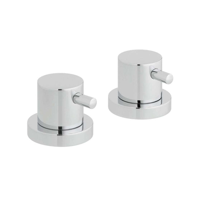 Vado Zoo Deck Mounted Valves pair in chrome finish for modern shower systems