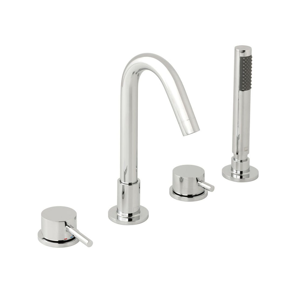 Vado Zoo 4 Hole Bath Mixer Tap with Shower Kit and Spout - Polished Chrome - ZOO - 232 - CP - TAP 'N' SHOWER