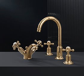 Grosvenor Cross Antique Brass Edition - TAP 'N' SHOWER