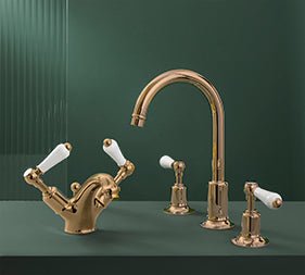 Grosvenor Lever Antique Brass Edition - TAP 'N' SHOWER