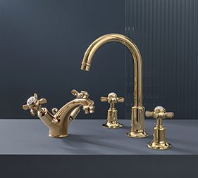 Grosvenor Pinch Antique Brass Edition - TAP 'N' SHOWER