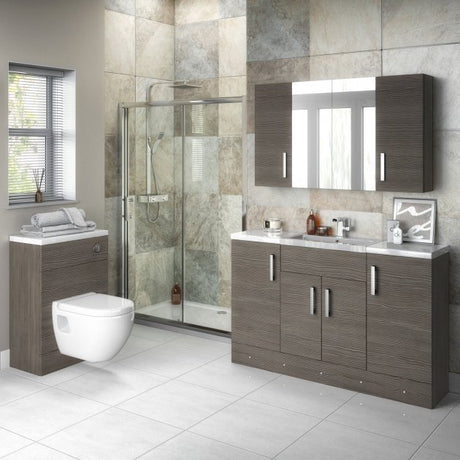 Hudson Reed Grey Avola Fitted Bathroom Furniture - TAP 'N' SHOWER