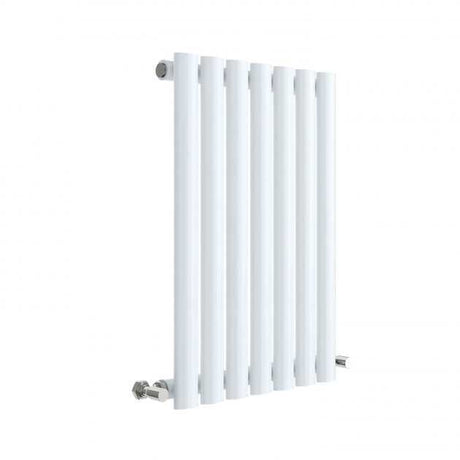 Hudson Reed Revive Modern Single Designer Horizontal Radiator 600mm High x 412mm Wide - High Gloss White - HL337