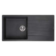 Reginox Black Silver Granite 1 bowl composite kitchen sink with spacious draining area and scratch-resistant surface