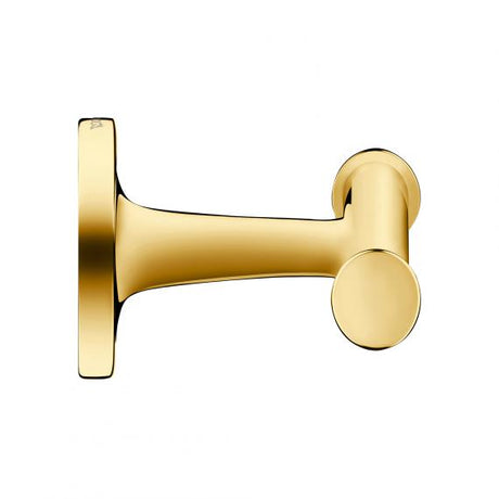 Duravit Starck T Wall Mounted Double Towel Hook 60 x 76 x 50mm - Polished Gold - 0099303400 - TAP 'N' SHOWER