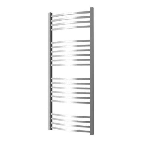 Radox Quebis 1550mm H chrome curved designer heated towel rail for modern bathrooms