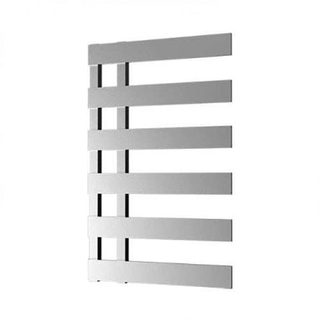 Radox Dora 800mm H chrome heated designer towel rail with horizontal bars for modern bathrooms