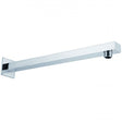 RAK Modern Rectangular Wall Mounted Shower Arm 300mm Length - Chrome - RAKSHW0001