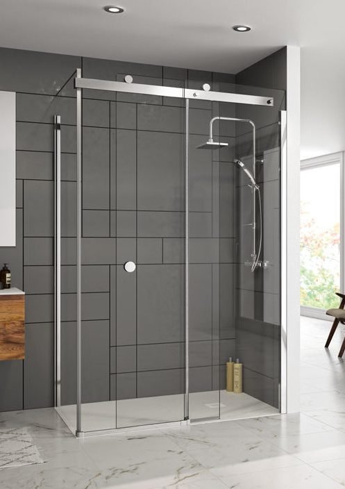 Merlyn 800mm Wide Series 10 Side Panel - 10mm Smoked Glass - M102211B - TAP 'N' SHOWER