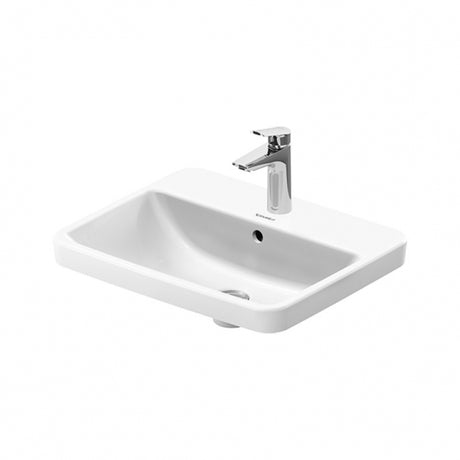 Duravit No.1 Sit On Countertop Washbasin 545mm 1 Tap Hole - White High Gloss - 03555500272 - TAP 'N' SHOWER