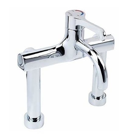 Twyford Sola Thermostatic Deck Surgeons Detachable Spout Mixer Lever Tap - Chrome - SF1134CP