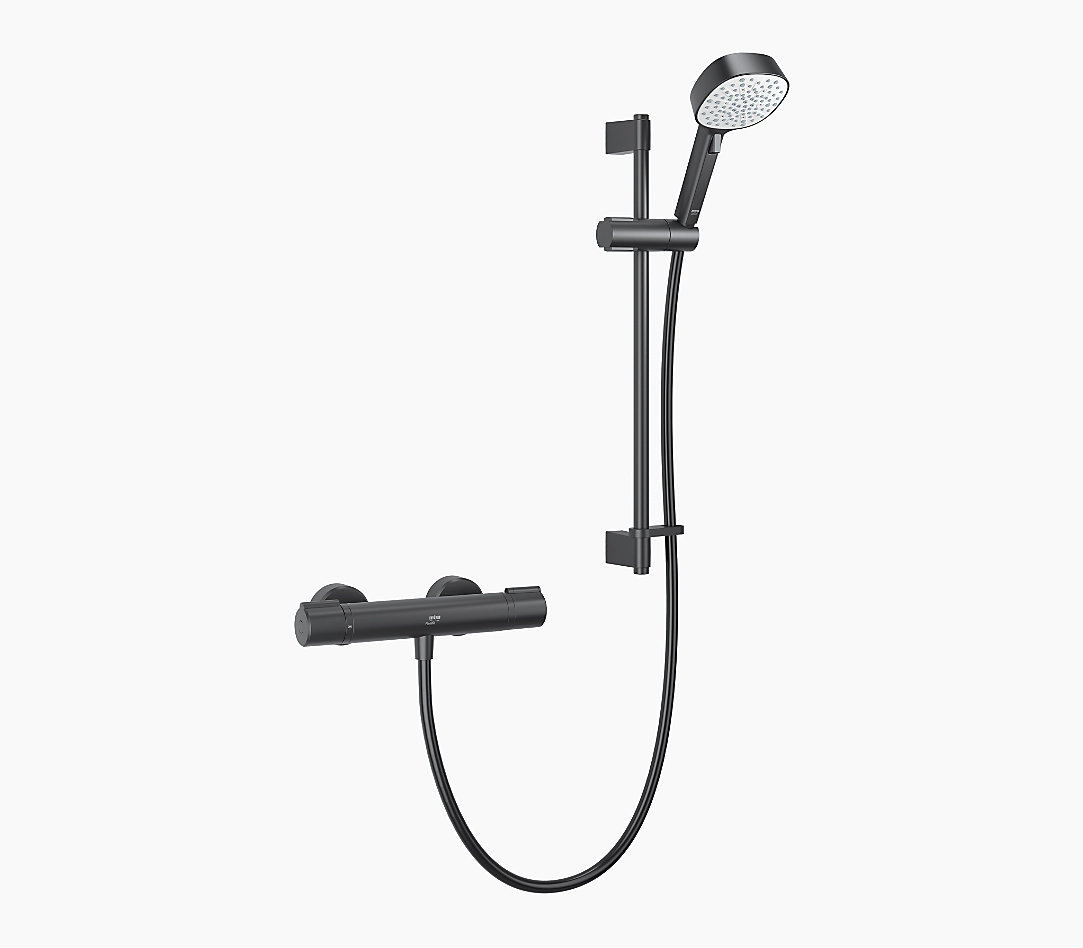 Mira Relate Exposed Mixer Shower - Matt Black - 1.1836.466