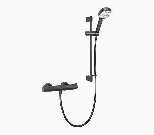 Mira Relate Exposed Mixer Shower - Matt Black - 1.1836.466