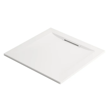 Mira Flight Level Stone Resin Square Shower Tray with Waste 900 x 900mm - White - 1.1898.088.WH