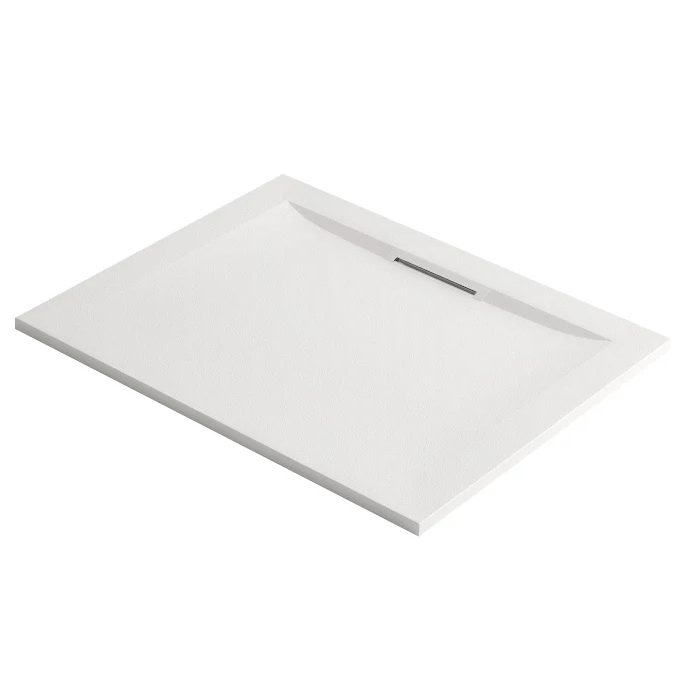 Mira Flight Level Stone Resin Non - Slip Rectangular Shower Tray with Waste 1200 x 800mm - White - 1.1898.106.AS - TAP 'N' SHOWER