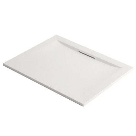Mira Flight Level Stone Resin Non-Slip Rectangular Shower Tray with Waste 1200 x 800mm - White - 1.1898.106.AS