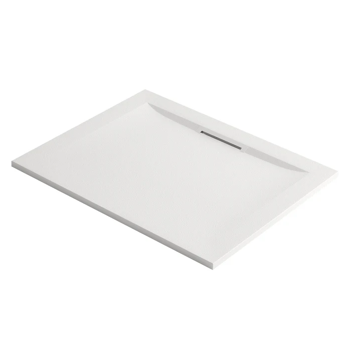 Mira Flight Level Stone Resin Rectangle Shower Tray with Waste 1200 x 800mm - White - 1.1898.106.WH