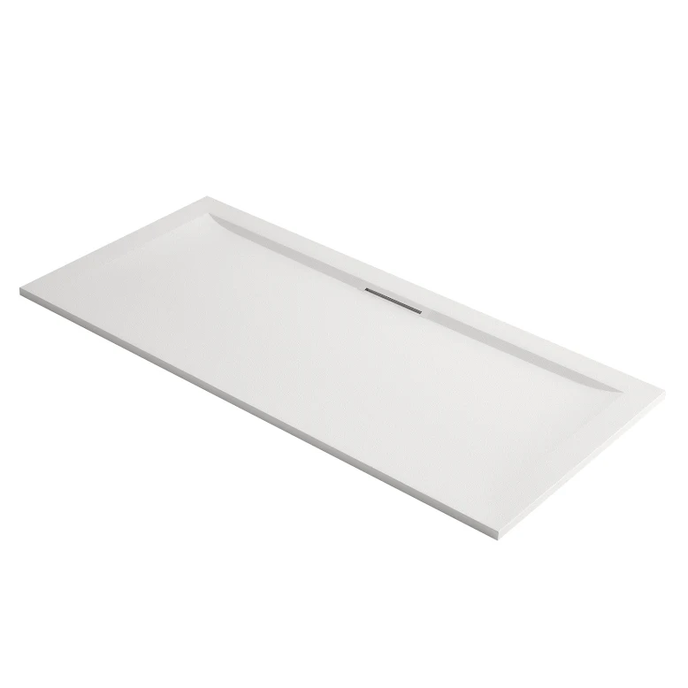 Mira Flight Level Stone Resin Non-Slip Rectangular Shower Tray with Waste 1700 x 900mm - White - 1.1898.148.AS