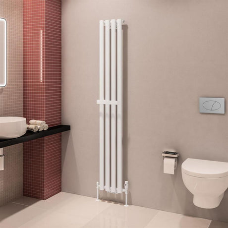 Eastbrook Tunstall Vertical Towel Hanger 280mm - Matt White - 101.0028 - TAP 'N' SHOWER