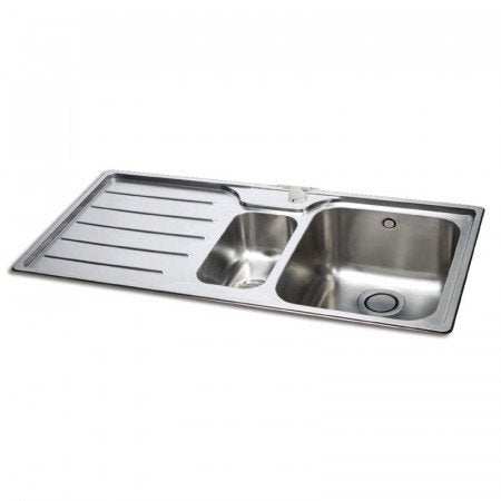 CARRON PHOENIX IBIS INSET stainless steel kitchen sink with 1.5 bowls and left hand drainer