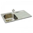 CARRON PHOENIX MAUI 90 stainless steel kitchen sink with right hand drainer and single bowl design