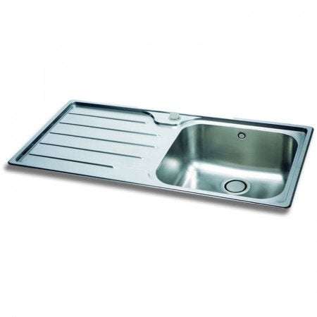 CARRON PHOENIX IBIS INSET 100 stainless steel kitchen sink with one bowl and left-hand drainer
