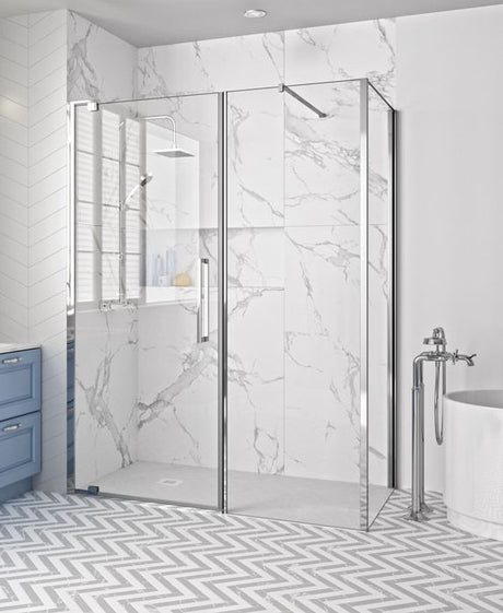 Merlyn 10 Series 800mm Wide Inline Pivot Door Side Panel - Clear Glass -  M10PI2211C