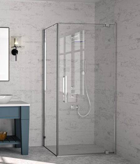 Merlyn 10 Series Pivot Door Side Panel 800mm Wide - Clear Glass - M10P2211C
