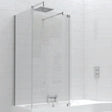Kudos Fold Away Deflector Panel Left Hand 10mm - Brushed Nickel  - 10WPFADPLHBRN