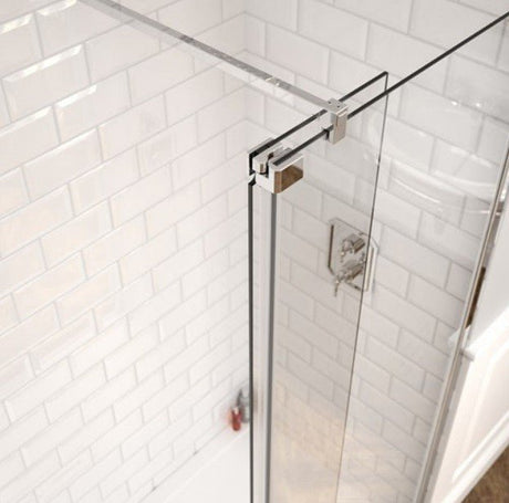 Kudos Fold Away Deflector Panel Right Hand 10mm - Chrome - 10WPFADPRH - TAP 'N' SHOWER