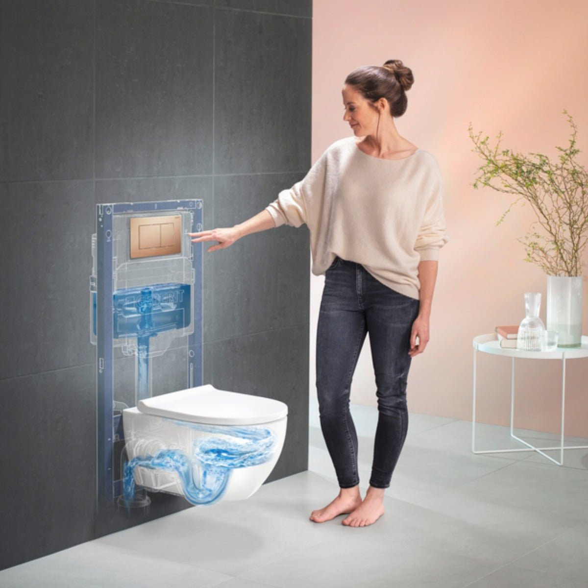 Geberit Duofix Frame 1120mm and Sigma Cistern 120mm for Wall Hung WC 1120mm - 111.383.00.6 - TAP 'N' SHOWER
