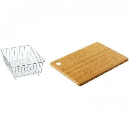 CARRON PHOENIX DEBUT 150 bamboo chopping board and wire basket accessory pack