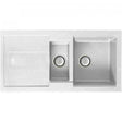 CARRON PHOENIX BALI 150 polar white granite 1.5 bowl kitchen sink with durable modern design