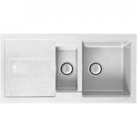 CARRON PHOENIX BALI 150 polar white granite 1.5 bowl kitchen sink with durable modern design