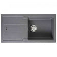 CARRON PHOENIX BALI 105 stone grey 1 bowl granite kitchen sink with drainer