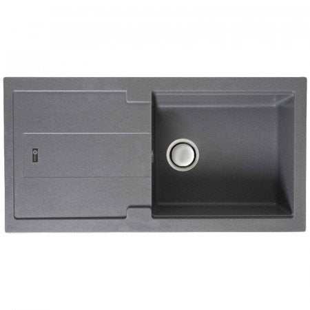 CARRON PHOENIX BALI 105 stone grey 1 bowl granite kitchen sink with drainer