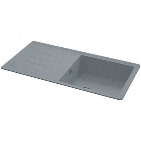 CARRON PHOENIX DEBUT 105 stone grey granite 1 bowl kitchen sink with drainer