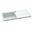 CARRON PHOENIX JANUS 100 Arctic White 1 bowl synthetic kitchen sink with drainer panel