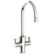 CARRON PHOENIX FLORA DUAL LEVER chrome kitchen tap with dual handles and high-quality finish