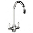Carron Phoenix Windsor dual ceramic lever kitchen tap in chrome finish with dual handles