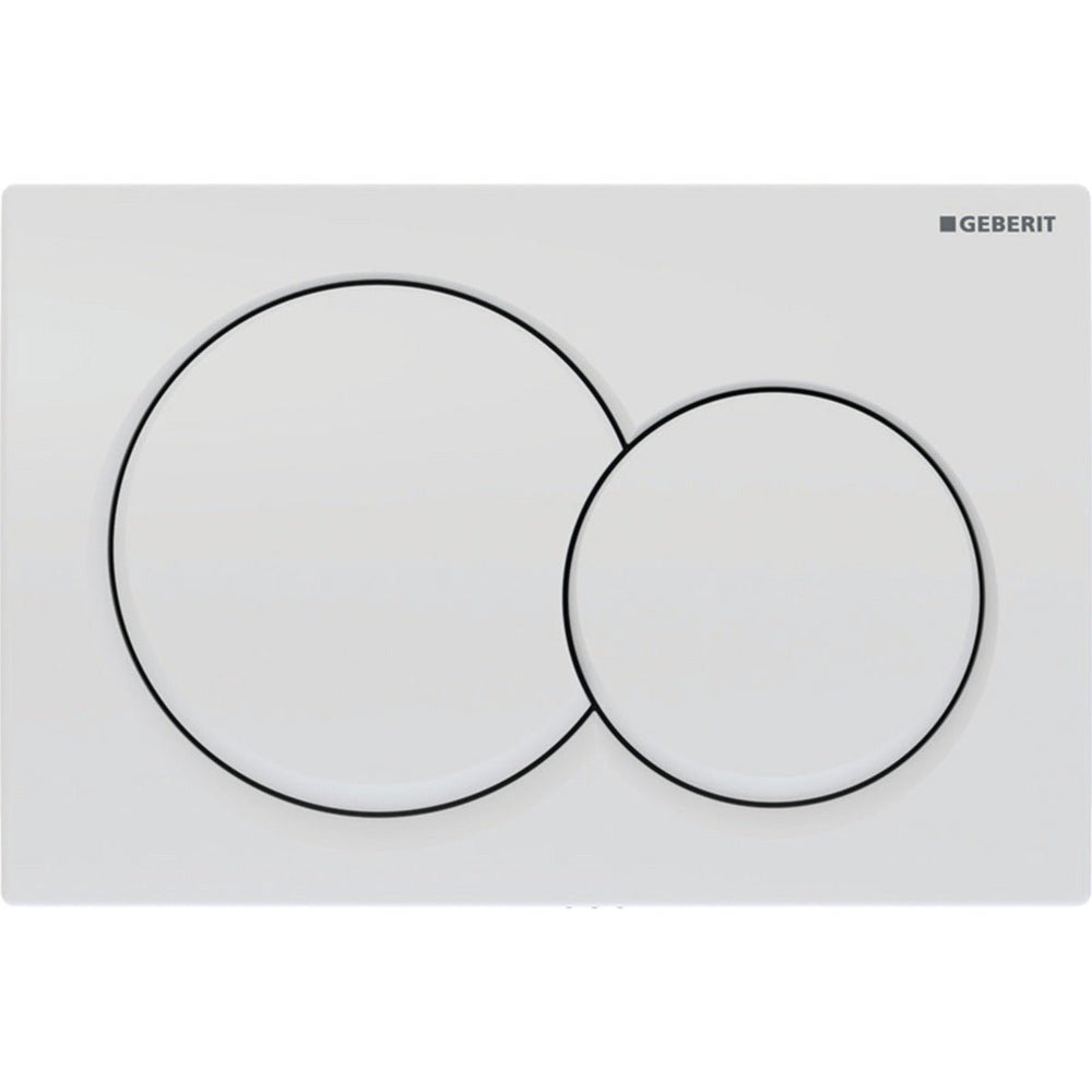 Geberit Alpha01 Round Dual Flush Plate - White - 115.035.11.1 - TAP 'N' SHOWER