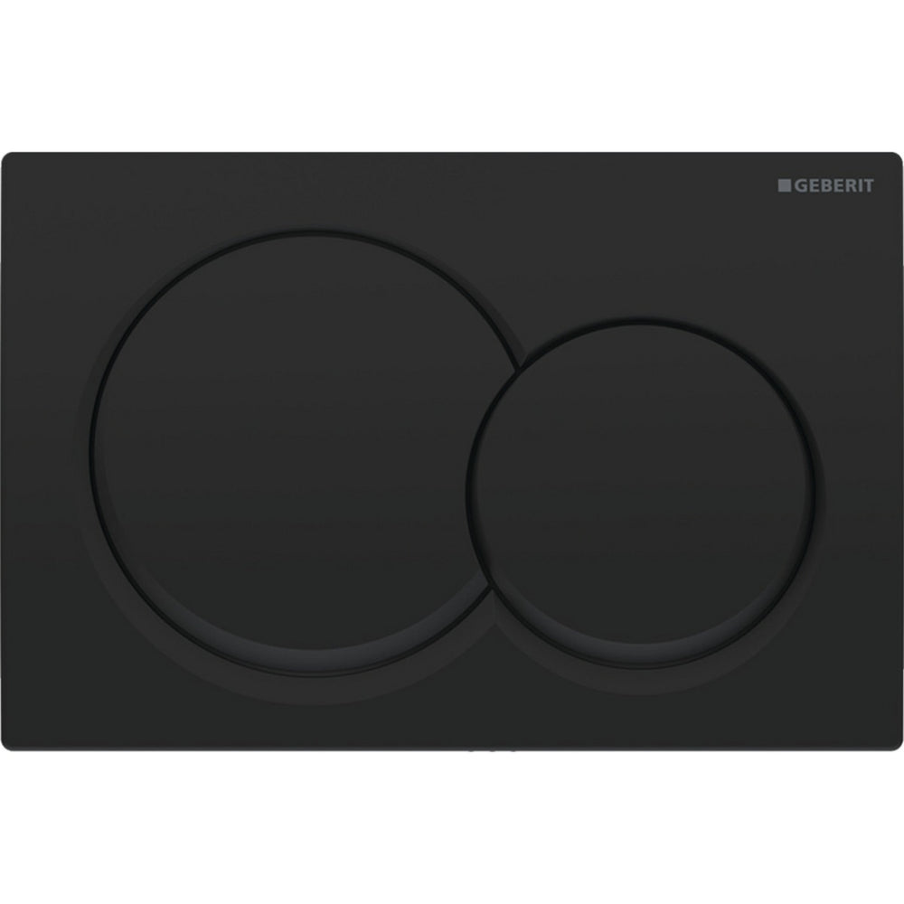 Geberit Alpha01 Round Dual Flush Plate - Matt Black - 115.035.14.1 - TAP 'N' SHOWER