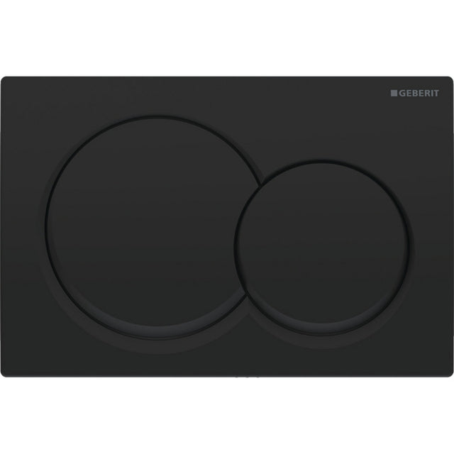 Geberit Alpha01 Round Dual Flush Plate - Matt Black - 115.035.14.1 - TAP 'N' SHOWER