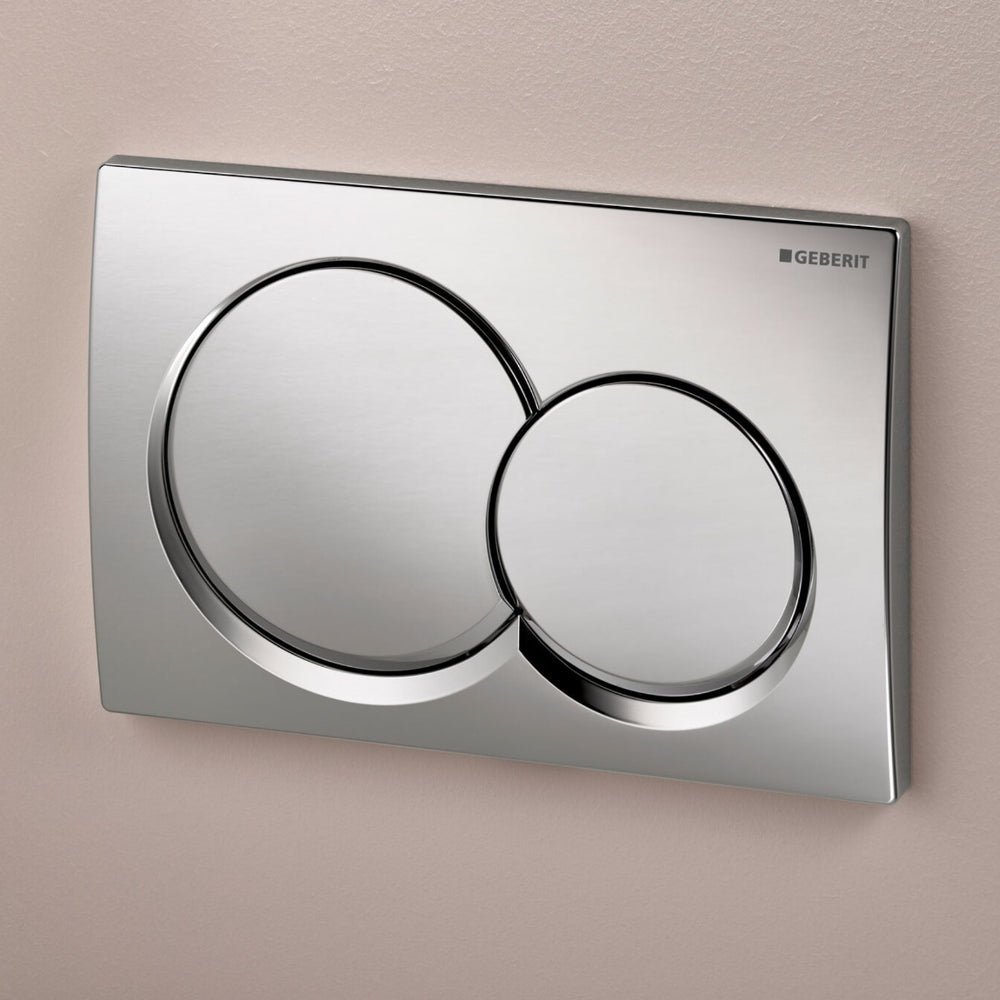 Geberit Alpha01 Round Dual Flush Plate - Chrome - 115.035.21.1 - TAP 'N' SHOWER