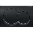Geberit Alpha01 Round Dual Flush Plate - Black Chrome - 115.035.QC.1 - TAP 'N' SHOWER