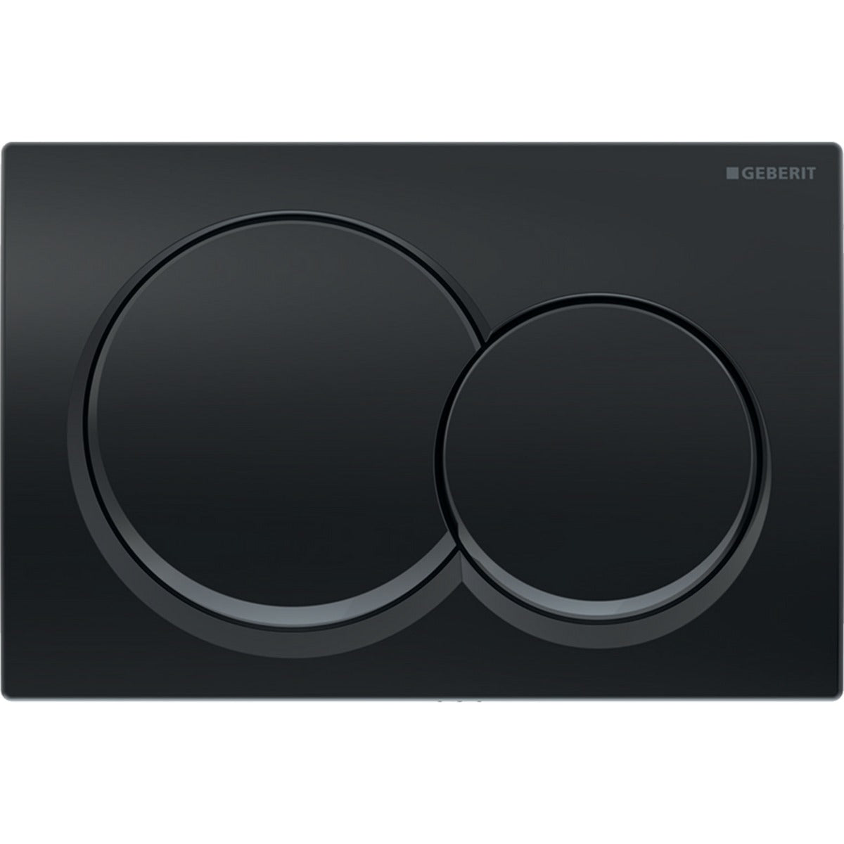 Geberit Alpha01 Round Dual Flush Plate - Black Chrome - 115.035.QC.1 - TAP 'N' SHOWER
